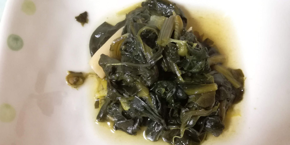 健康三彩の副菜 ほうれん草のカレーソテー