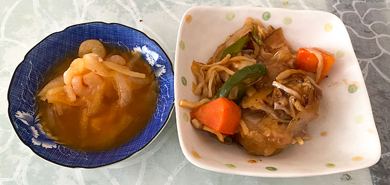 制限食料理キットの黒酢酢豚とエビチリ
